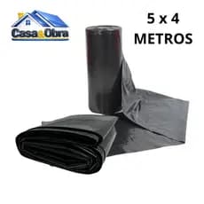 Lona Plástica Preta 5 x 4 Metros Material de Qualidade, Para Proteção, Forragem Etc.