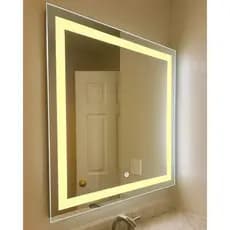 Espelho LED 60x70cm Moderno com Fácil Instalação e Suporte Incluso Quarto Maquiagem e Salão
