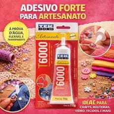 Cola T6000 Tekbond 110gr - Cola Permanente para Artesanato, Pedrarias e Bijouterias.