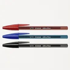 Kit 3 Canetas Bic Cristal Ultra Fine 0.7mm Ponta Fina – Escrita Macia