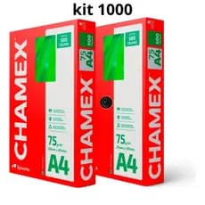 1000 Folhas Papel Sulfite Oficio A4 Chamex Resma  Pacotes
