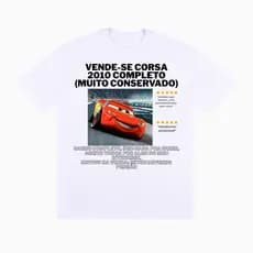 Camiseta Streetwear Oversized Meme Shitpost Relampago Mcqueen Estampada Estilosa Vendo Carro Larga Hip Hop