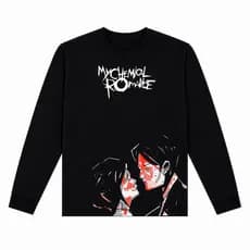 Camiseta De Manga Longa Camisa Streetwear Rock Punk Emo My Chemical Romance Gótica Alternativa Opium Y2K Swag Banda