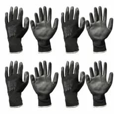 4 PARES LUVA DANNY FLEXTACTIL PRETO - G