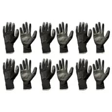 6 PARES LUVA DANNY FLEXTACTIL PRETO - G