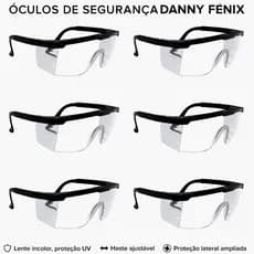 KIT 6 ÓCULOS DE PROTEÇÃO INCOLOR FÊNIX RJ