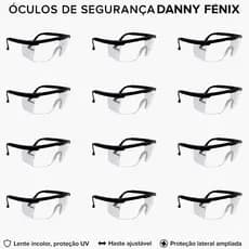 KIT 12 ÓCULOS DE PROTEÇÃO INCOLOR FÊNIX RJ