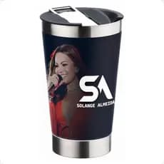 Copo Térmico 473ml Personalizado HD 360º Musical Feminina Black