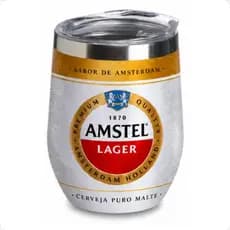 Copo Cuia Térmico Inox Tampa Acrílica 350ml Premium Gold Lager