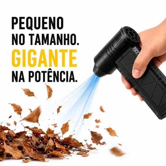 Mini Soprador Turbo Jato de Ar 130.000 RPM Sem Fio | Limpeza Profissional para Casa, Carro e Escritório