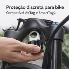 Suporte Rastreador Bicicleta Compatível com AirTag e SmartTag2 Anti Furto Discreto Segurança Para Bike Proteção