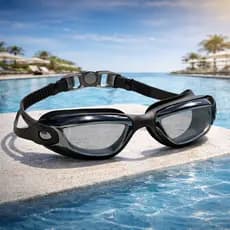 Óculos de Natação Infantil Antiembaçante UV Com Protetor de Ouvido Piscina Praia Ajustável Profissional