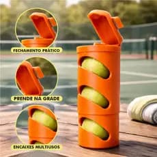 Porta Bolinhas Beach Tennis Padel Tênis Para Rede Organizador Premium de Quadra