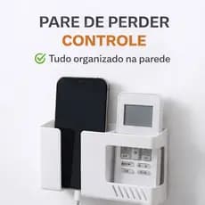 Suporte De Parede Para Controle Remoto e Celular Organizador Com Fixação Forte