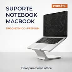 Suporte Notebook Laptop Compacto Ergonômico Ajustável Ventilado Base Leve Portátil