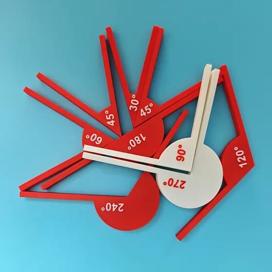 Auxiliares De Ensino De Matemática , Ferramentas De Medição De Ângulo , Instrumentos De Exibição Geométrico Educacionais