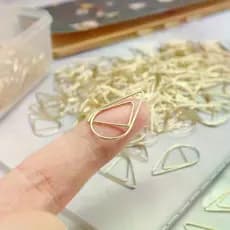 50 Pçs Simples Gota De Água Forma Clipe De Papel Bonito Metal Marcador Manivela Pino Material De Escritório Diário Decor
