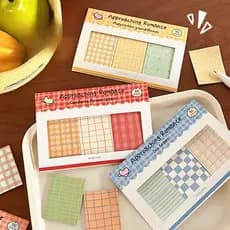 90 Folhas De Nova Combinação Xadrez Bloco De Notas Série Romance Mão Conta Decoração Material Básico Papel Nota Kawaii P
