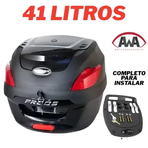 Baú para moto Awa Proos 41 Litros Original com Base Para Fixação