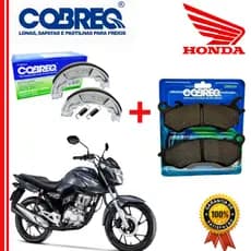 Pastilha de Freio + Patins de Freio Titan Fan Start 160 Original Cobreq  2018 até 2024