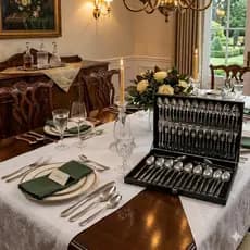 Faqueiro Jogo De Talheres Inox 76 Peças Com Maleta Luxo Prime Cozinha Churrasco Bolo Sobremesa