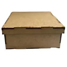 Caixinhas Organizadoras em MDF Cru 2,5mm com Tampa Encaixe – 15x15x6 cm – Lembrancinha Casamento e Decoração