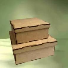 Kit 40 Caixas MDF Quadradas 17x17x7,5 cm – Personalizáveis para Presente, Casamento e Batizado