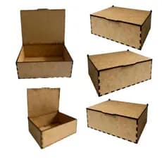 Caixinha Organizadora MDF com Tampa – 14,5x11x5 cm – Lembrança e Decoração