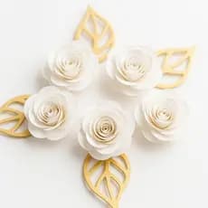 Kit Flores de Papel Rosa Grande  – Flor de papel para topo topper de bolo