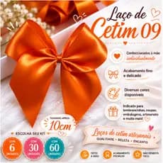 Kit Laços de Cetim nº 9 - Laços para Lembrancinhas Luxo, Casamento, Festa e Batizado – Kits com 6/30/60 unidades