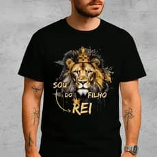 Camiseta Evangelica Sou filho do Rei Jesus unissex colorido100% Algodão Envio imediato