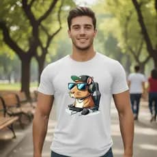 Camiseta Capivara De Óculos Jogando Camisa Moda Capibara PC Gamer Personalizada