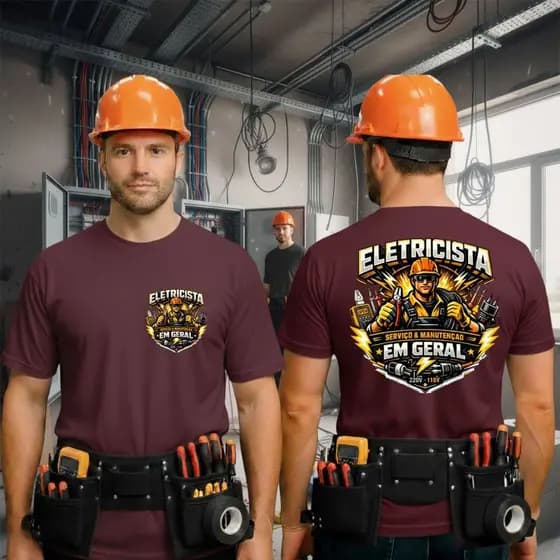 Camiseta Eletricista Personalizada