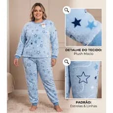 Pijama Pluz SIZE de flecce adulto quentinho