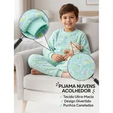 Pijama infantil de Flecce quentinho conforto e aconchego que seu pequeno merece.
