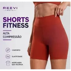 Shorts Fitness Feminino Cós Alto com Bolso Alta Compressão Academia Treino Corrida Não Transparente