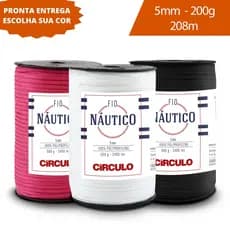Fio Náutico Círculo 500g 208m 5mm 100% Polipropileno para Crochê Tricô e Macramê