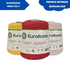 Barbante Euroroma número 4 fios - 915m - VÁRIAS CORES - PRONTA ENTREGA