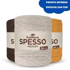 Barbante EuroRoma Spesso 24 Fios TEX 3937 254m 1kg 85% Algodão Macramê