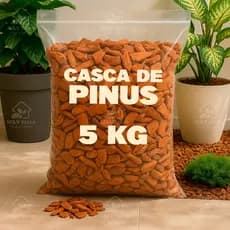Casca de Pinus Polida 40L - 5 kg – p/ Vasos, Jardins, Paisagismo e Decoração | Vaso e Cia