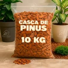 Casca de Pinus Polida (10kg) p/ Vasos, Jardins, Paisagismo, Decoração e Construção