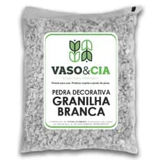 Pedra Decorativa Granilha Branca 1.8kg Para Jardim Vaso Plantas e Flores