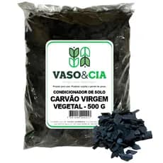 Carvão Vegetal Virgem Triturado - Substrato para Orquídea, Rosa do Deserto e Outras Plantas - 500g