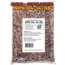 Adubo Fertilizante NPK 04-14-08 para Plantio, Flores e Frutas  - 500g, 1kg, 2kg, 5kg