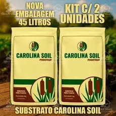 Kit 2x Substrato Carolina Soil Formulação Completa 35H - 45 Litros 8 kg Plantas Hortas Mudas Plantio