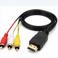 Cabo Conversor HDMI para RCA (Vídeo Composto AV) – Conecte Aparelhos Novos em TVs Antigas - 1.5 Metros