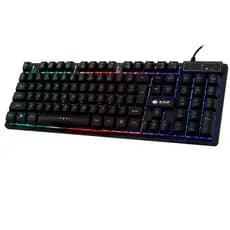 Teclado Gamer KNUP RGB com LED USB Plug Play Teclas Macias