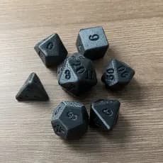 Kit Dados RPG unicolor - personalizável, jogos de tabuleiro/mesa D&D - Maciços/Ocos