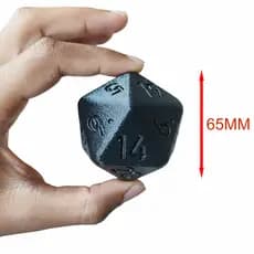 Dado D20 Viciado Jumbo 65mm – Trapaça Garantida - campanha de poder RPG D&D | Grande e Resistente