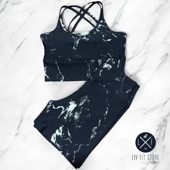 Conjunto Top Bojo removível Marmorizado Tie Dye Short Cintura Alta Roupa Feminina Sem Transparência